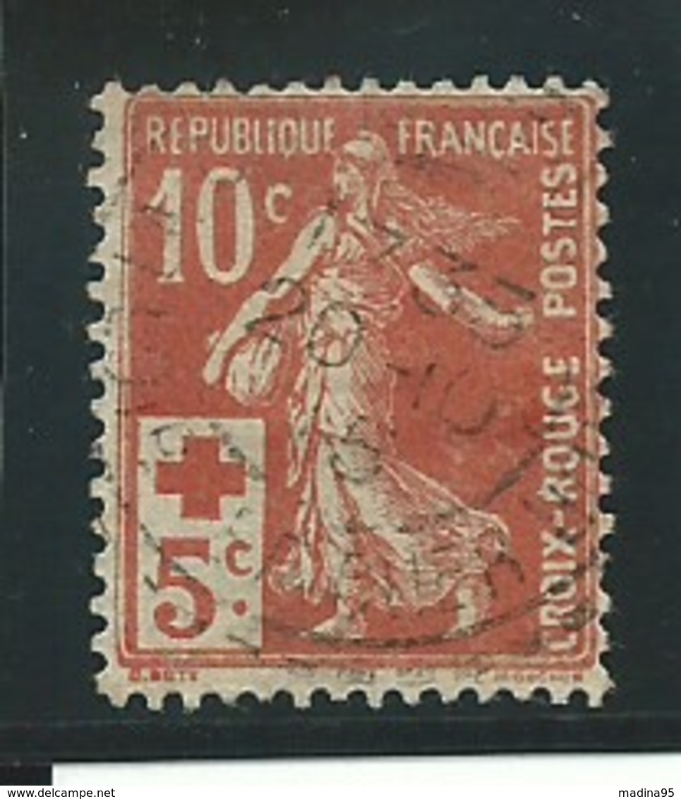 FRANCE: Obl., N° YT 147, Rouge, TB - 1906-38 Semeuse Camée