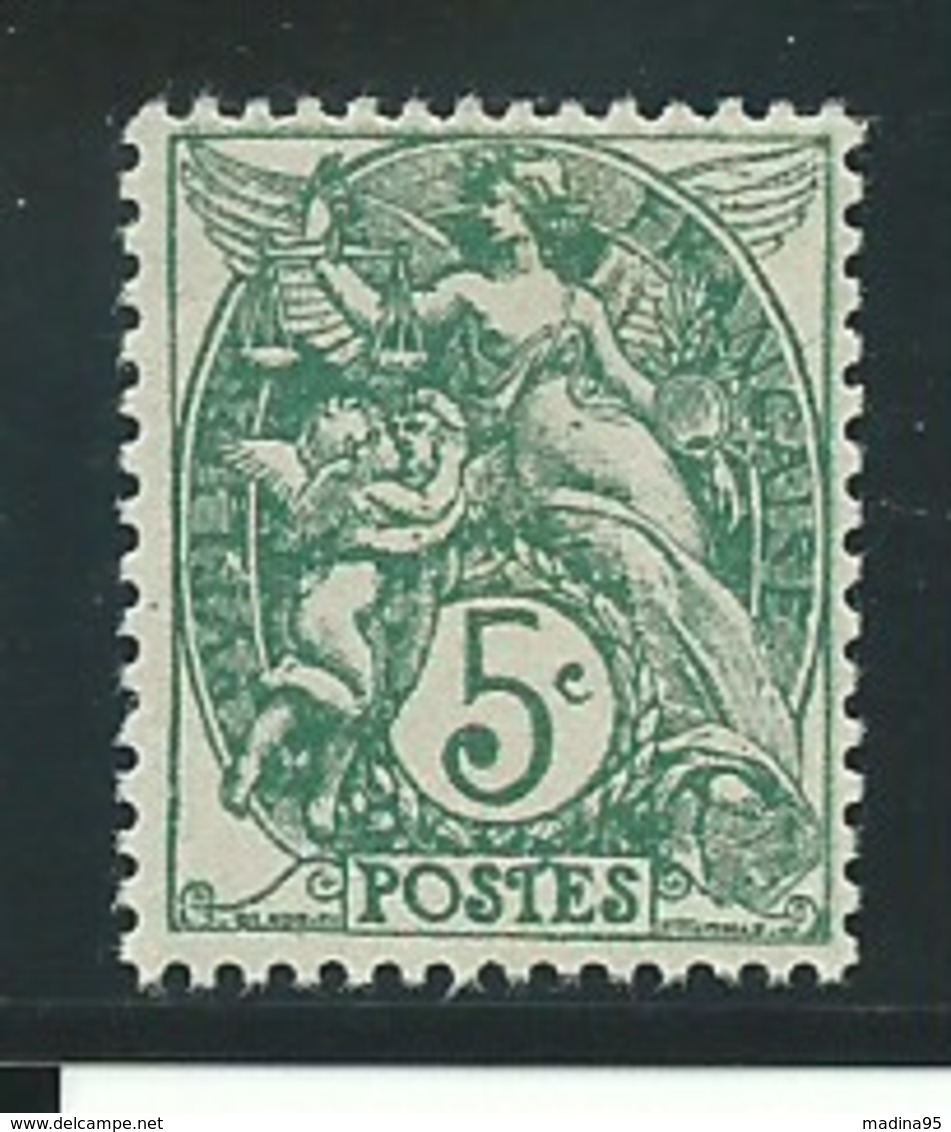 FRANCE: **, N° YT 111a, Vert, T.IIB, Gomme Altérée, TB - 1900-29 Blanc