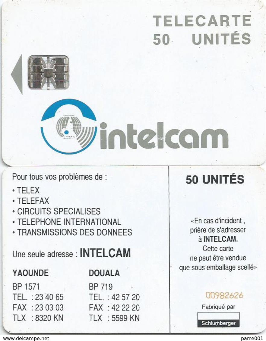 Cameroon Cameroun 50 UT CAM-27 INTELCAM Small Arrow White Back Schlumberger Phonecard Telecard - Camerun