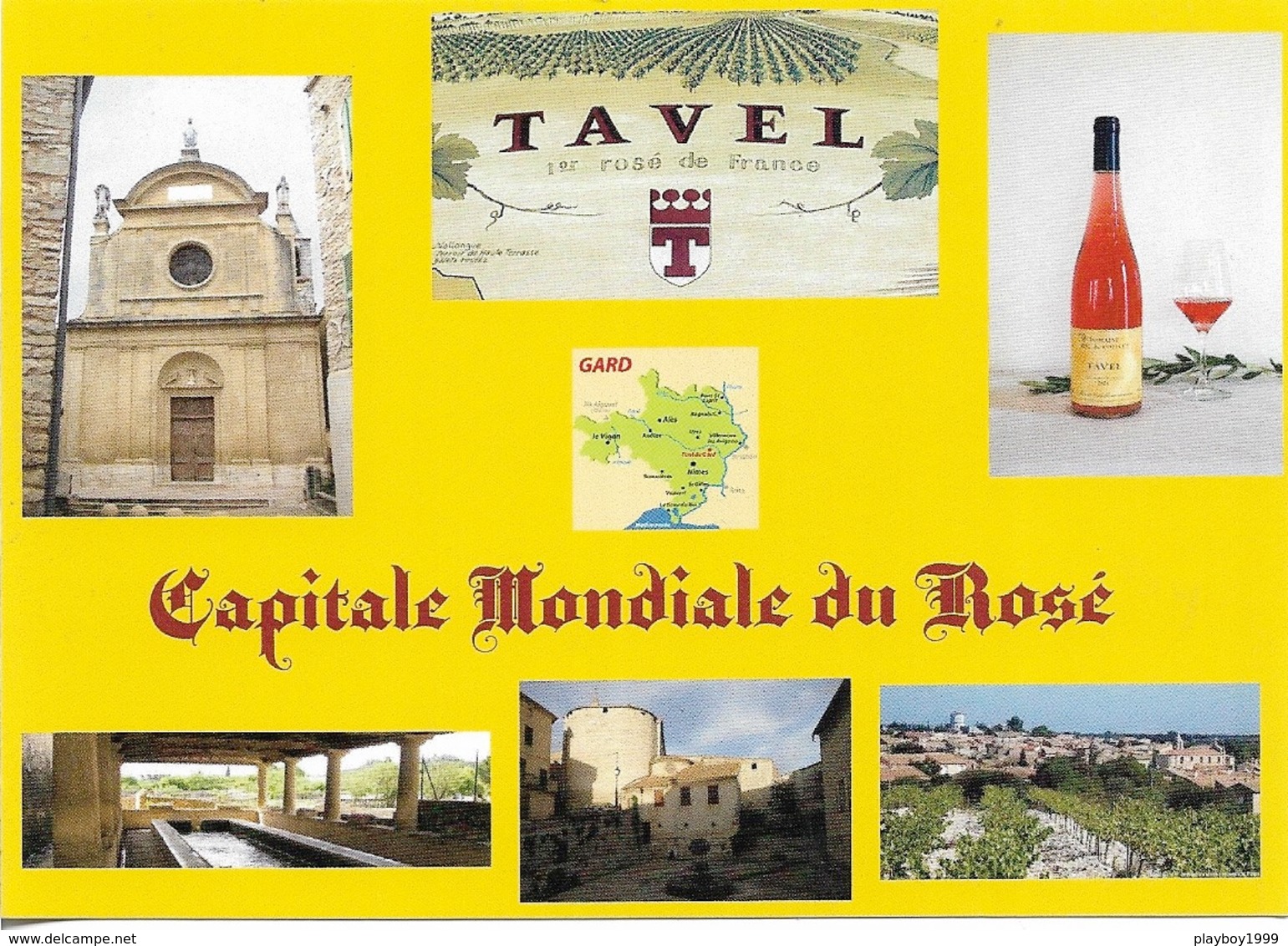 30 - Tavel - Capitale Mondiale Du Rosé - 6 Vues + Carte Géographique Du Gard - Cpm - Vierge - - Sonstige & Ohne Zuordnung