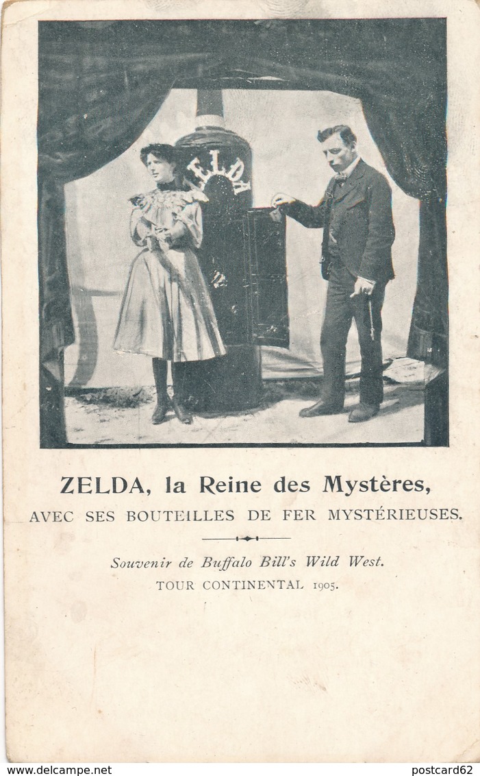 CPA Circus Cirque ZELDA, La Reine Des Mysteres, Souvenir De Buffalo BILL'S Wild West - Circus