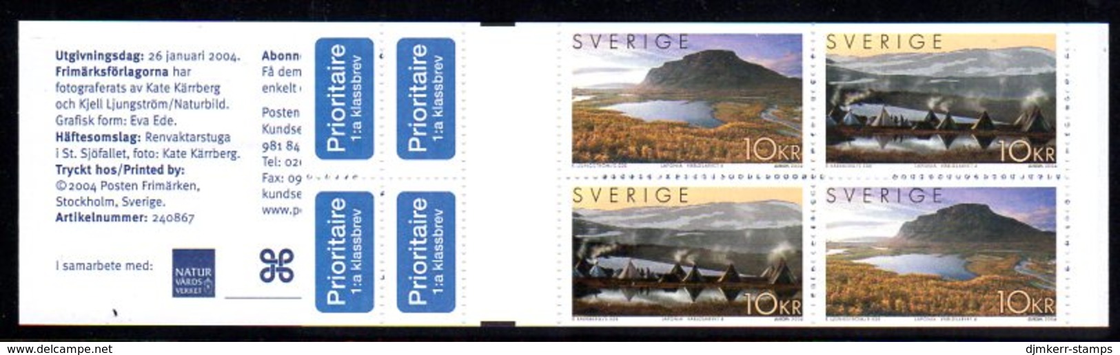 SWEDEN 2004 Europa: Holidays Booklet MNH / **.  Michel MH298 - 1981-..