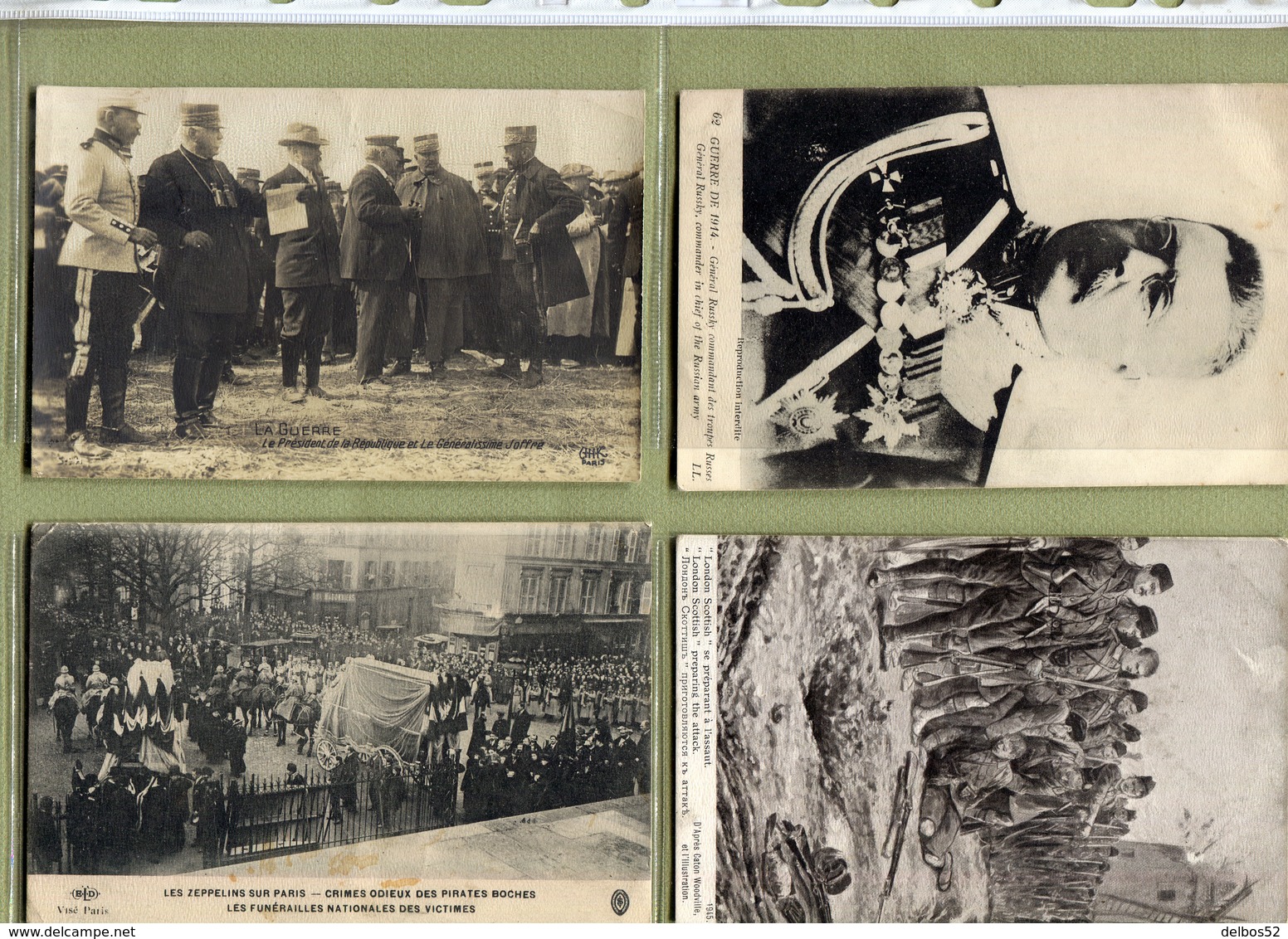 GUERRE 1914-1918  : LOT De 24 CARTES POSTALES  (toutes Scannées) - Guerra 1914-18