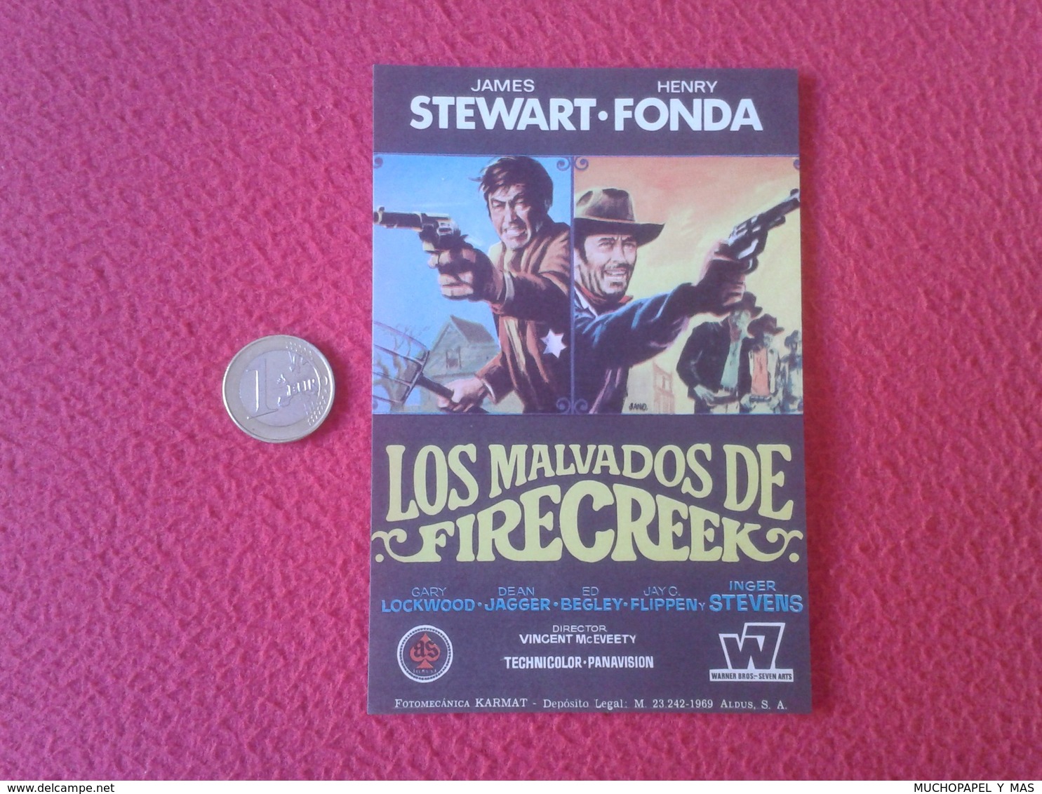 SPAIN PROGRAMA DE CINE FOLLETO MANO PROGRAM PROGRAMME FILM PELÍCULA LOS MALVADOS FIRECREEK HENRY FONDA JAMES STEWART VER - Publicidad