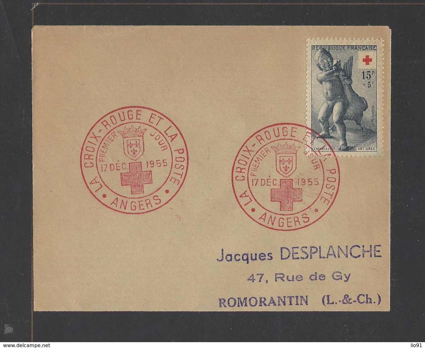 FRANCE.  YT FDC   N° 1049  Oblitération 1er Jour  17-12-1955 - 1950-1959