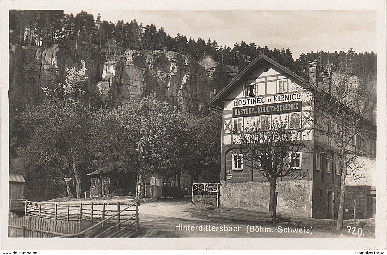 AK Kirnitzschenke Kirnitzschänke Kirnitzschschänke Gasthof Hinterdittersbach Hinterdaubitz Hinterhermsdorf Khaa Daubitz - Sudeten