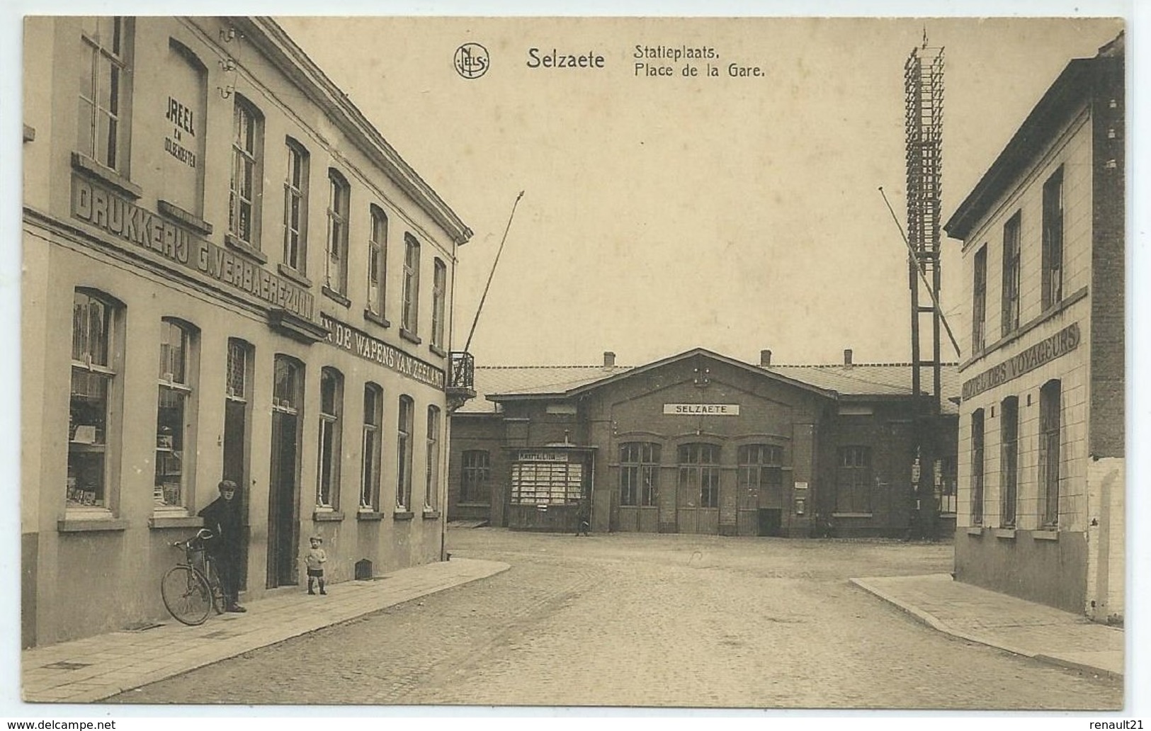 Selzaete-Selzate-Place De La Gare-Stalieplaats (CPA) - Altri & Non Classificati