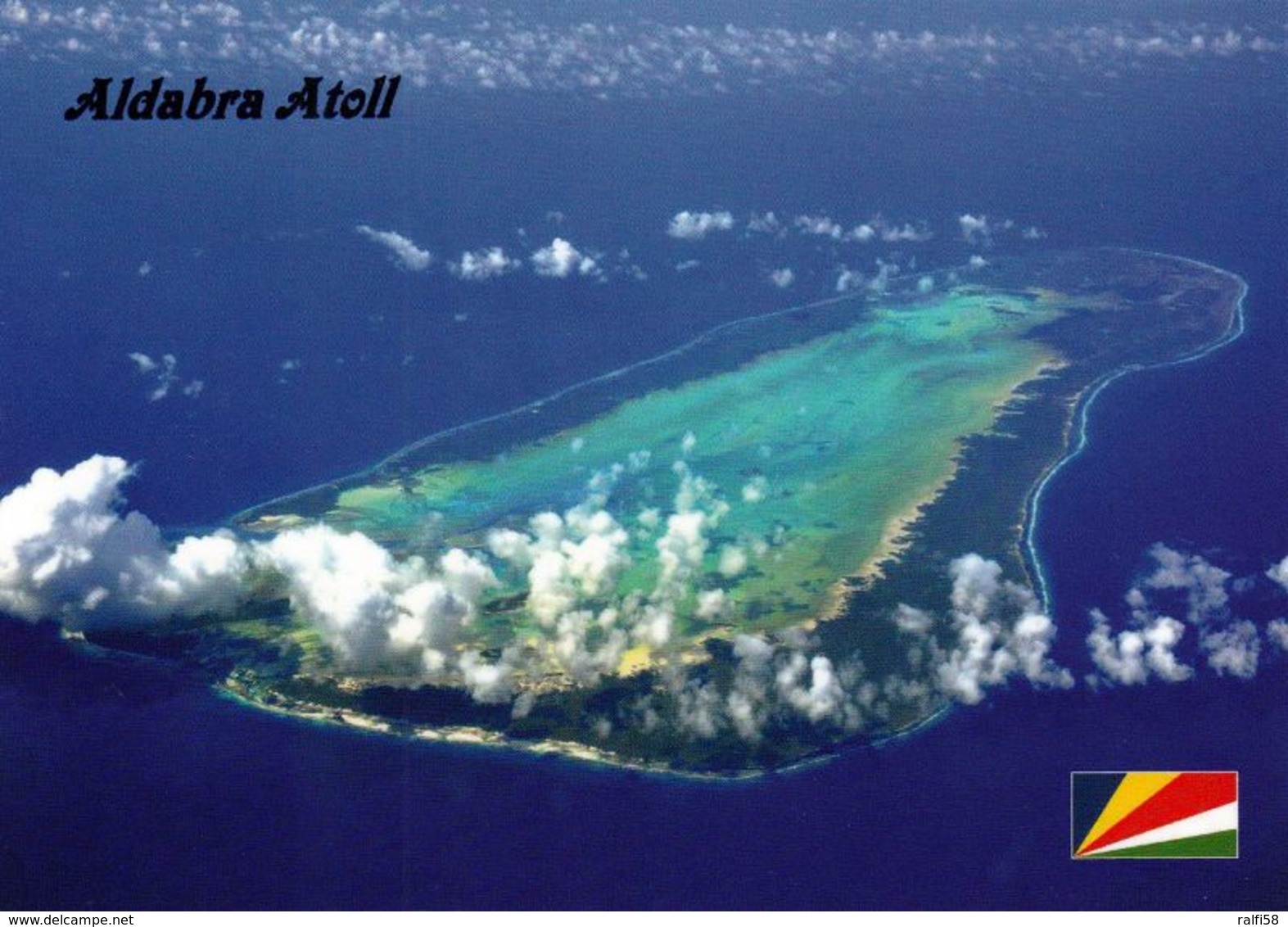 1 AK Aldabra Atoll / Seychellen * Luftbildaufnahme Des Größten Atoll Im Indischen Ozean - Seit 1982 UNESCO Weltnaturerbe - Seychellen