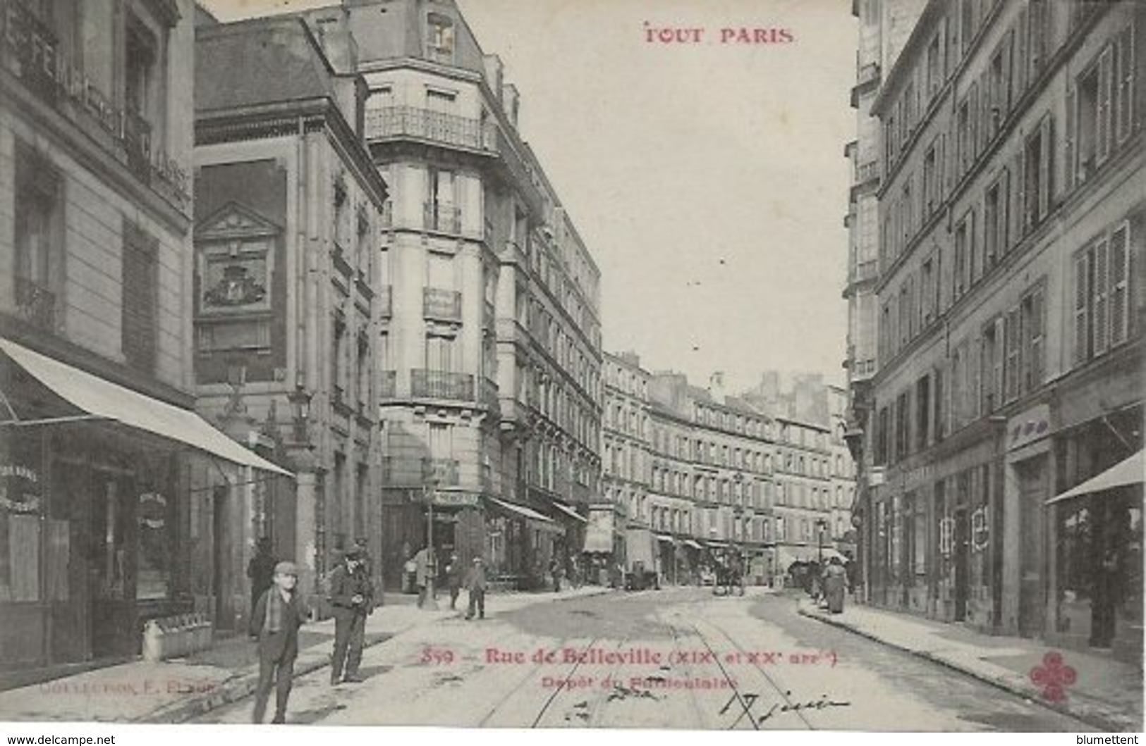 CPA TOUT PARIS 859 - Rue De Belleville Dépôt Du Funiculaire (XIXème Et XXème)-  Collection FLEURY - Distretto: 20