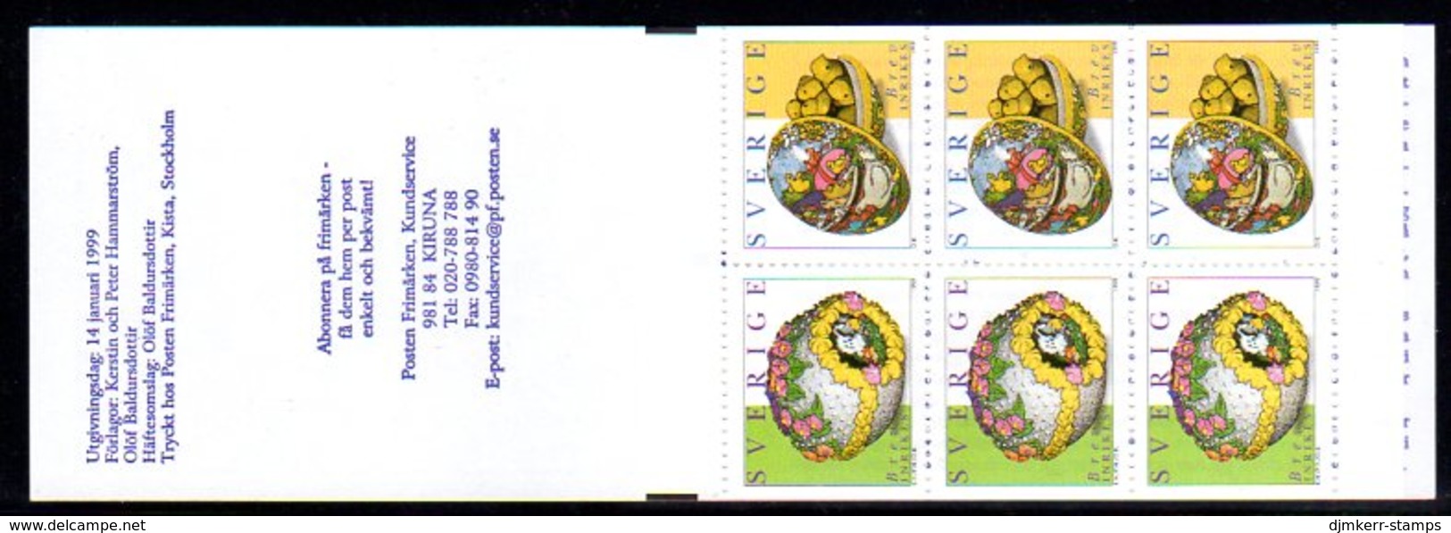 SWEDEN 1999 Easter Booklet MNH / **.  Michel MH250 - 1981-..
