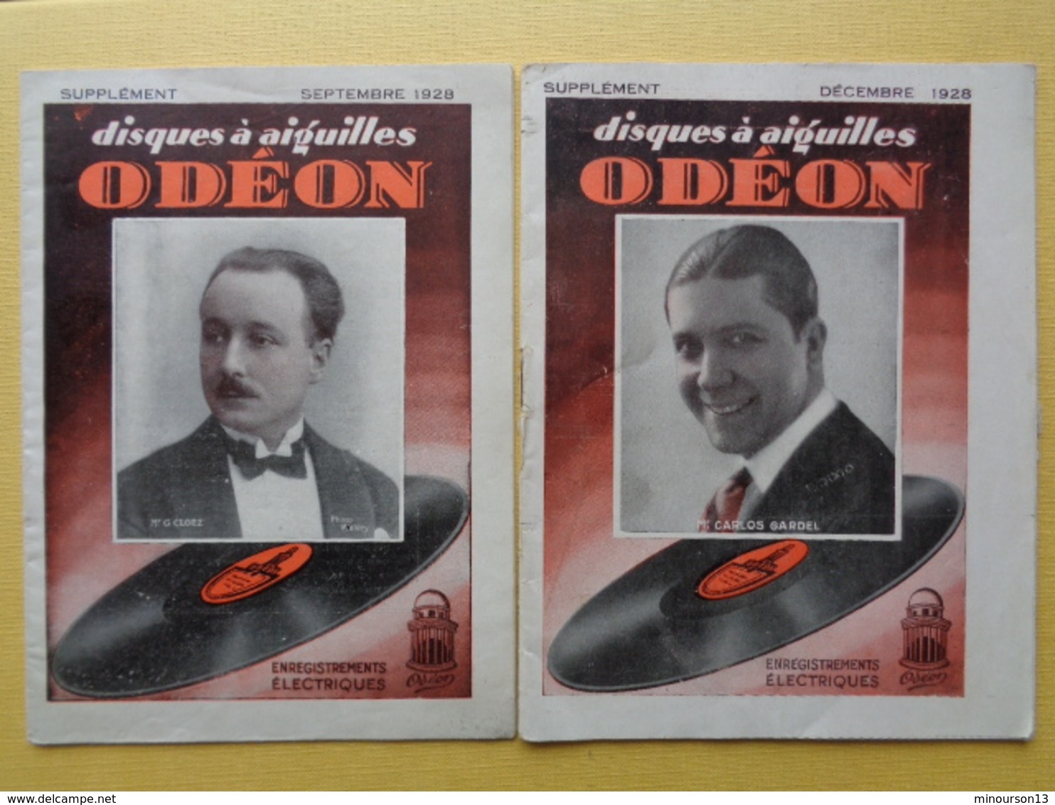 2 LIVRET DE 1928 DES DISQUES ODEON - Autres & Non Classés