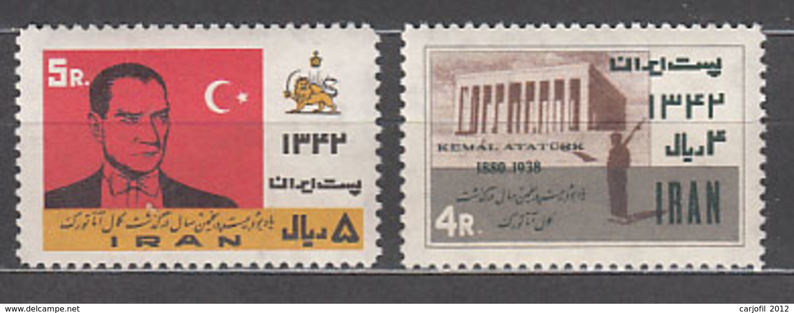 Iran - Correo 1963 Yvert 1049/50 ** Mnh Muerte De Atat�rk - Iran