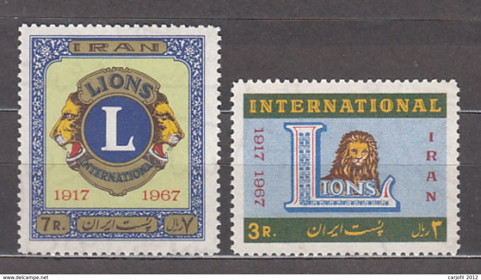 Iran - Correo 1967 Yvert 1219/20 ** Mnh Lions - Iran