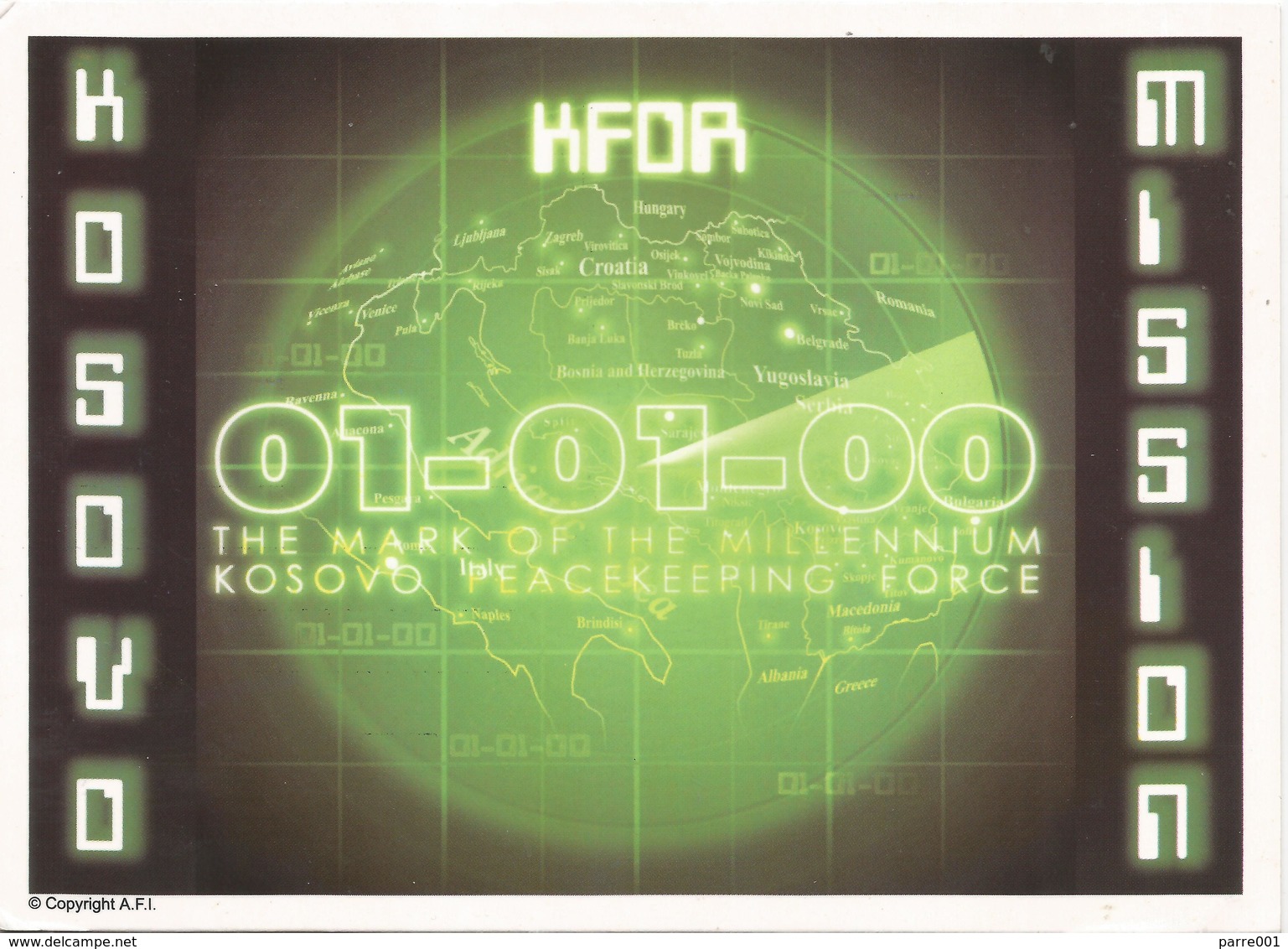 KFOR 2001 Feltpost 100D Kosovo Polje Field Post Feldpost Peacekeeping Military OSCE Card. Rare - Militaria