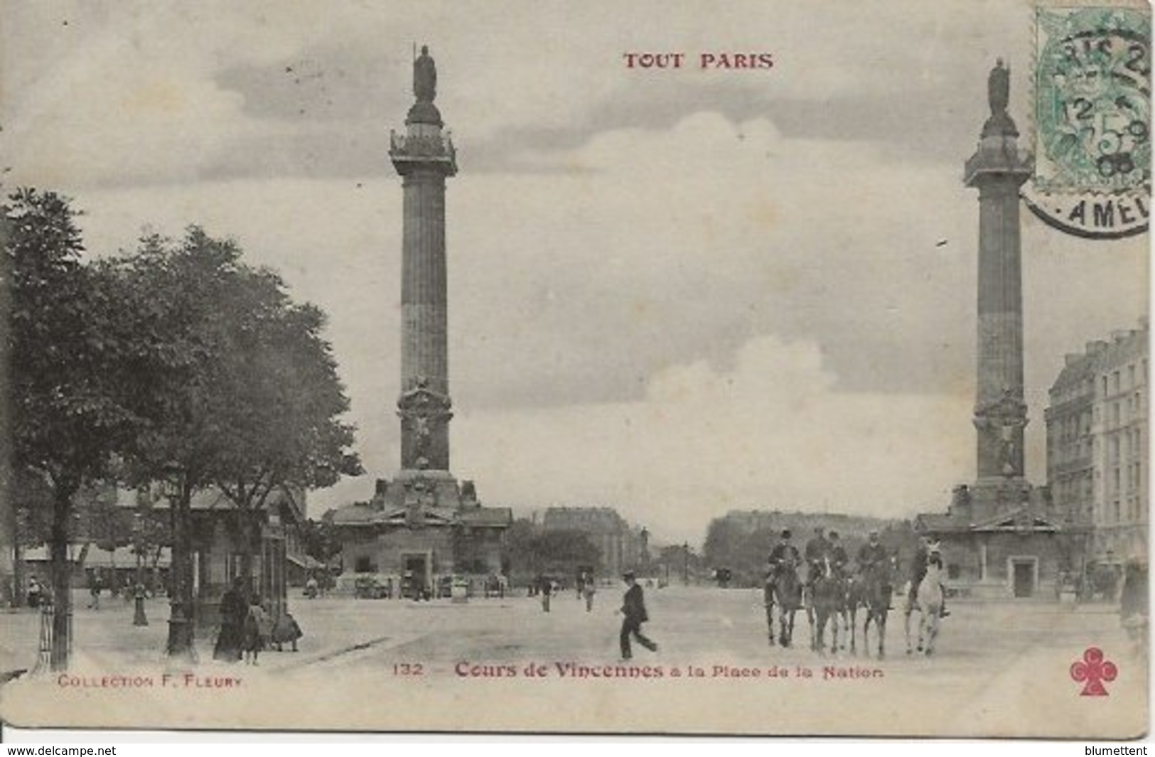 CPA TOUT PARIS 132 - Cours De Vincennes à La Place De La Nation (XIIème)-  Collection FLEURY - Arrondissement: 12