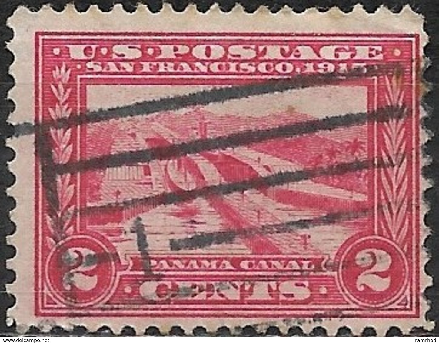 USA 1913 PanamaPacific Exposition - 2c Panama Canal (after Model Of Pedro Miguel Locks) FU - Used Stamps