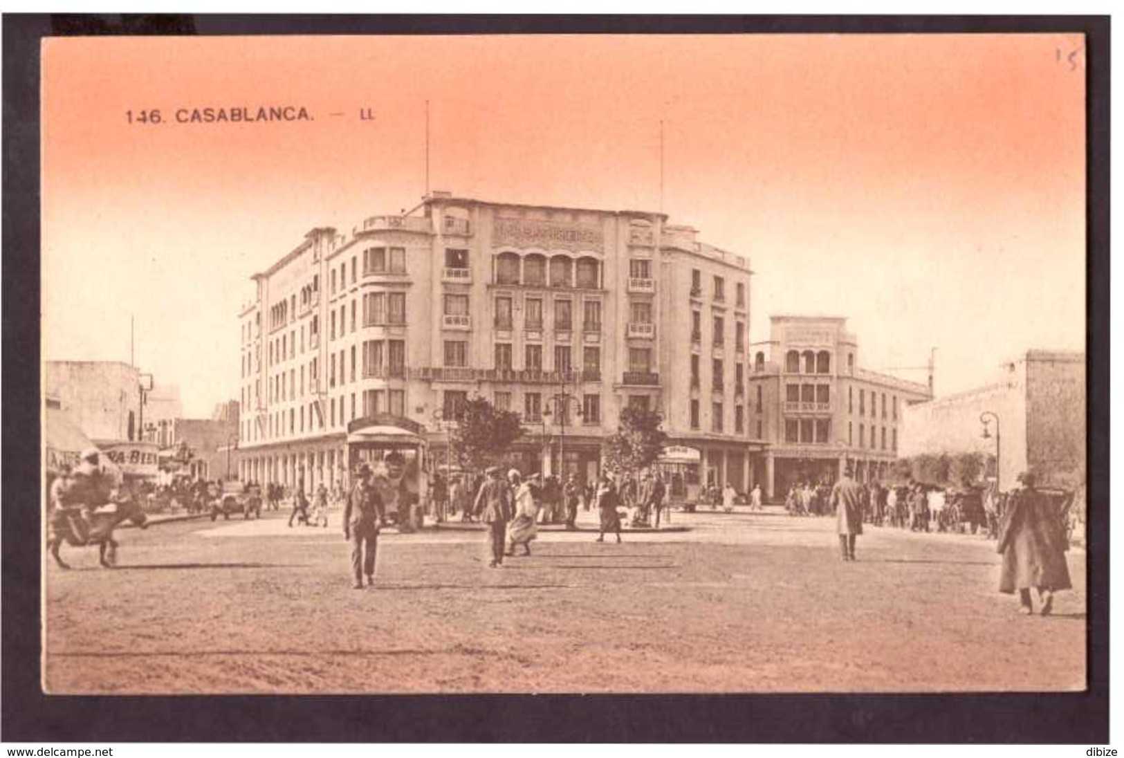 CPSM. Maroc. Casablanca. Place De France. Grande Animation. Circulé. 1926. Correspondance Militaire. - Casablanca