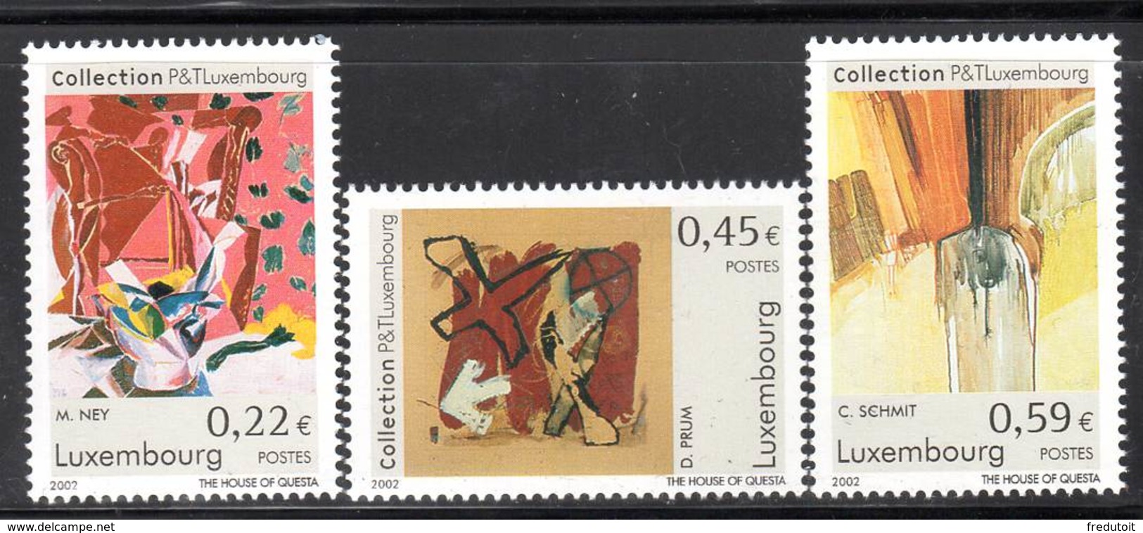 LUXEMBOURG - N°1517/9 ** (2002) Arts - Unused Stamps
