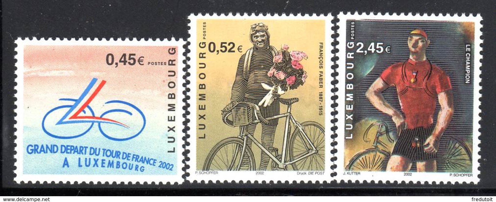 LUXEMBOURG - N°1528/30 ** (2002) Cyclisme - Unused Stamps