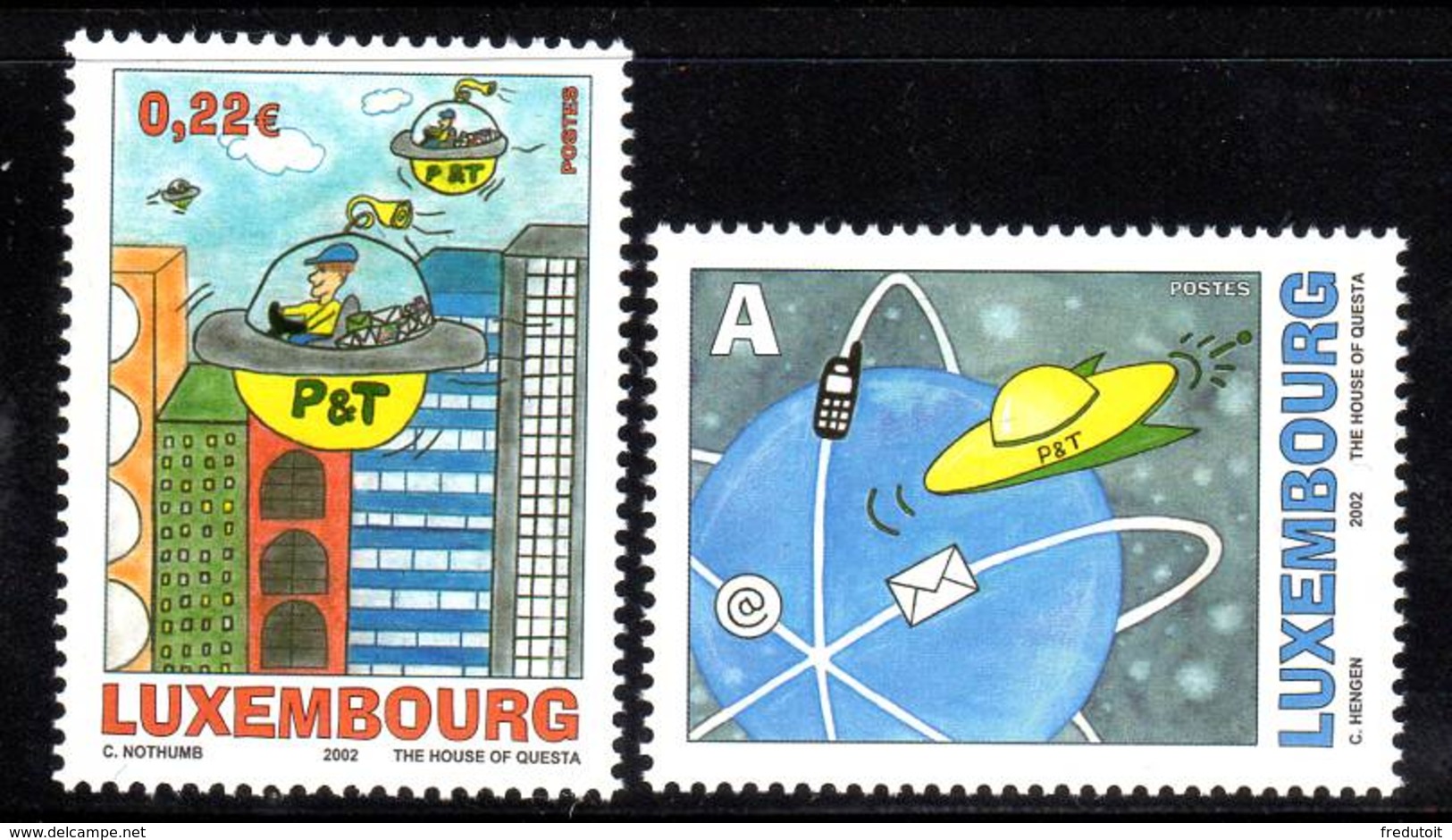 LUXEMBOURG - N°1540/1 ** (2002) - Unused Stamps