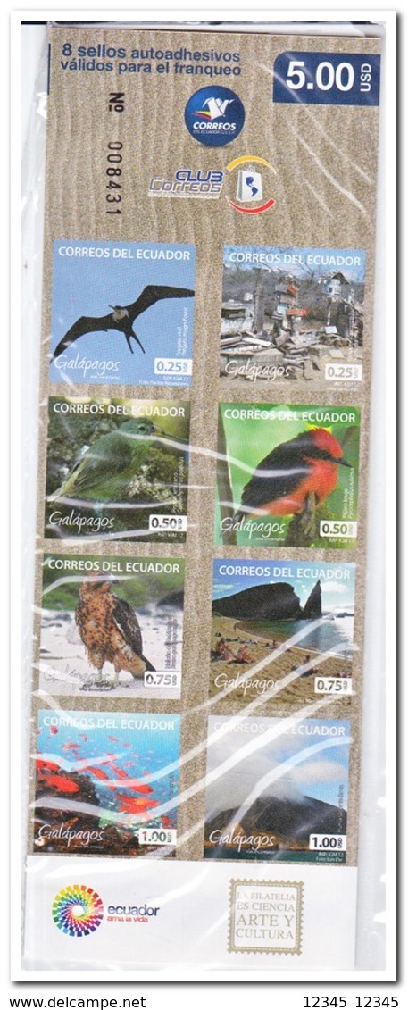 Ecuador 2012, Postfris MNH, Fish, Birds, Flowers, Nature ( 2 Booklets, Carnets ) - Ecuador