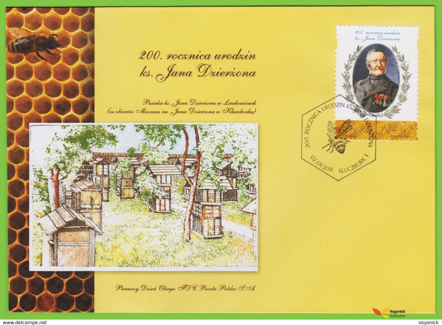 Voyo POLAND FDC Bee-Keeping 2011 F # 4383  MINT - FDC