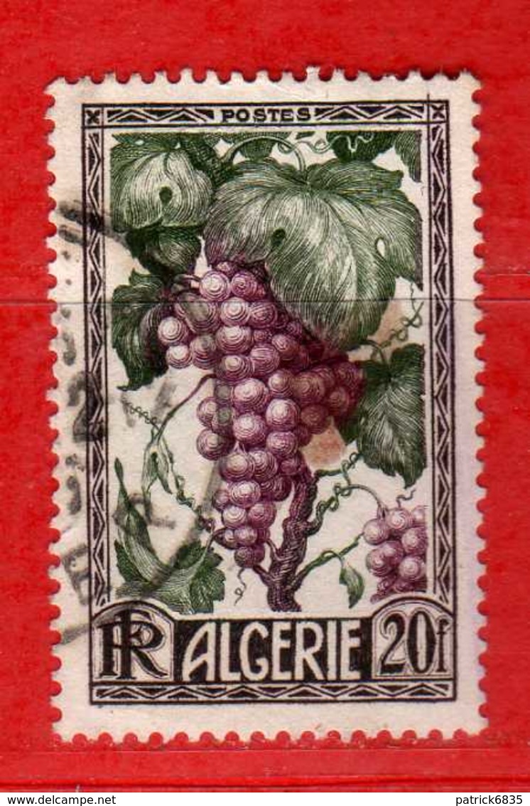 (Us3) ALGERIA - ALGERIE °- 1950 - Raisin  Yvert. N° 279. Oblitéré .  Vedi Descrizione - Usati