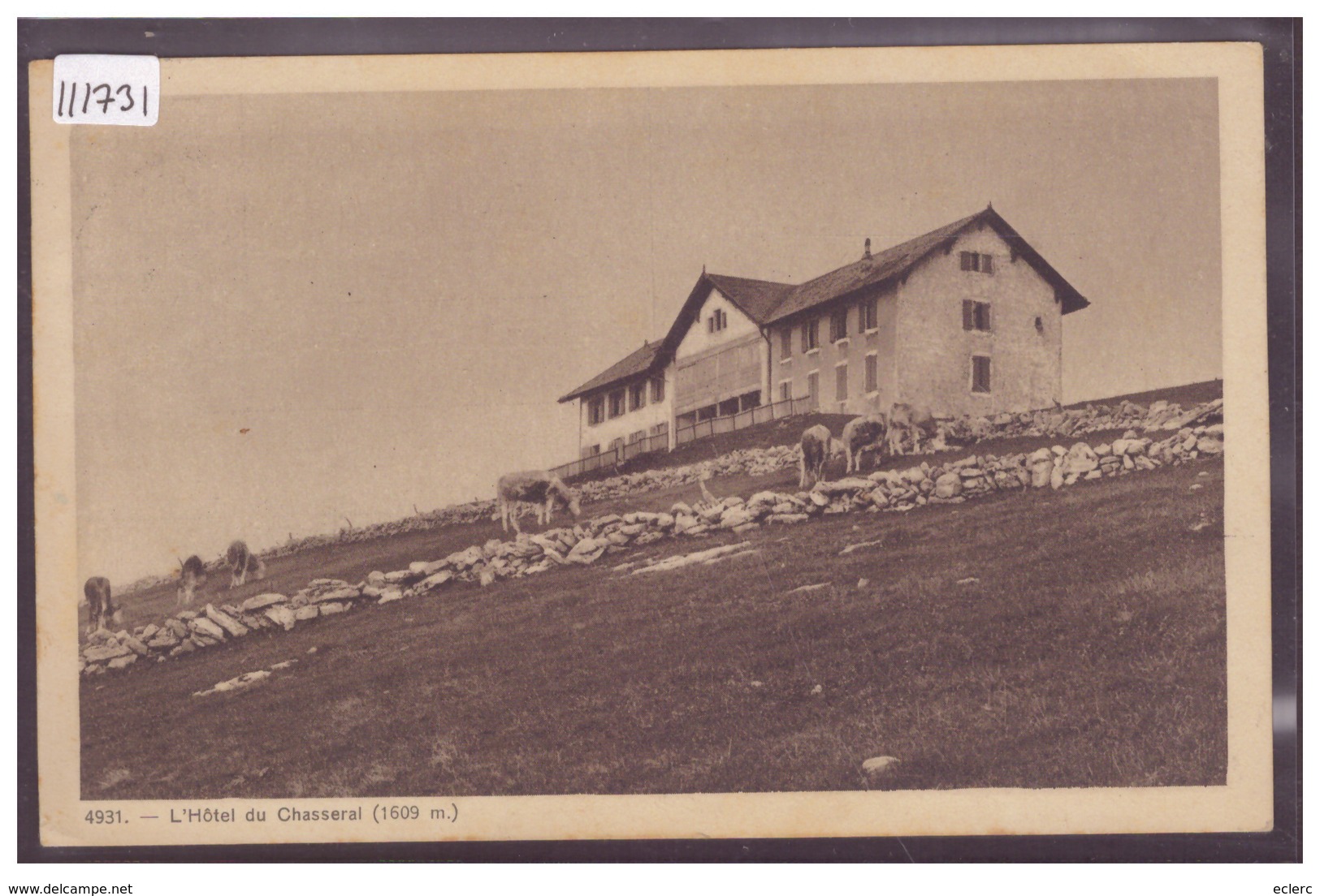 HOTEL DU CHASSERAL - TB - Autres & Non Classés