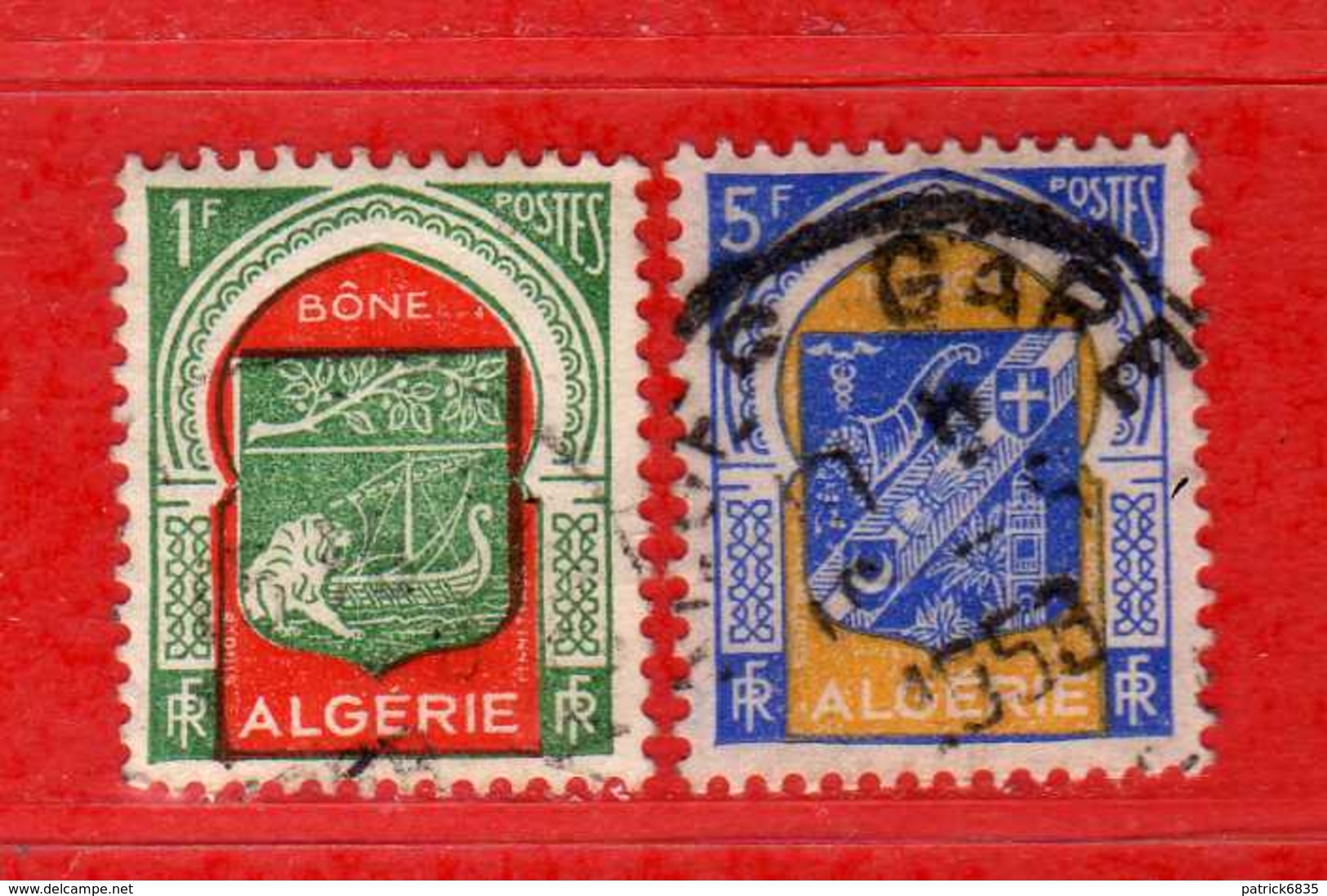 (Us3) ALGERIA - ALGERIE °- 1956-58 - Armoiries De Villes  Yvert. N° 337-337c. Oblitéré .  Vedi Descrizione - Gebruikt