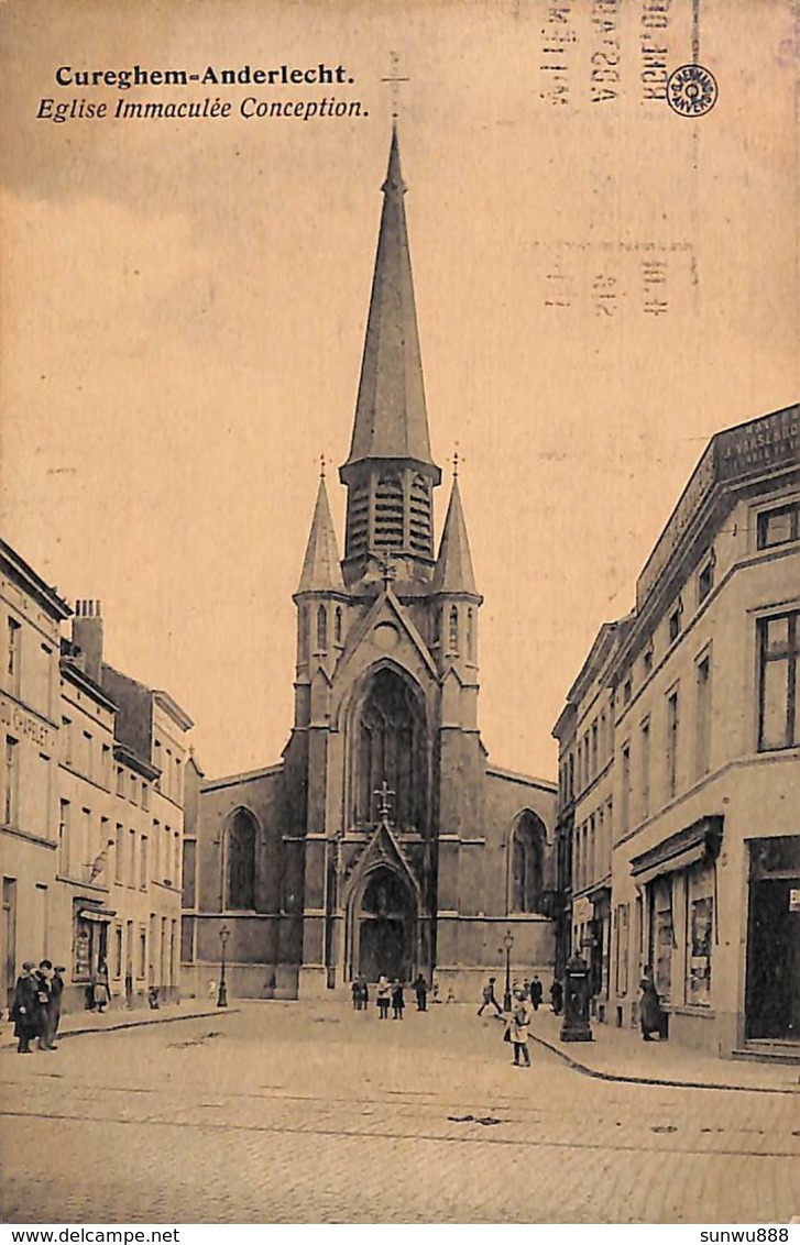 Cureghem-Anderlecht - Eglise Immaculée Conception (animée, 1925) - Anderlecht