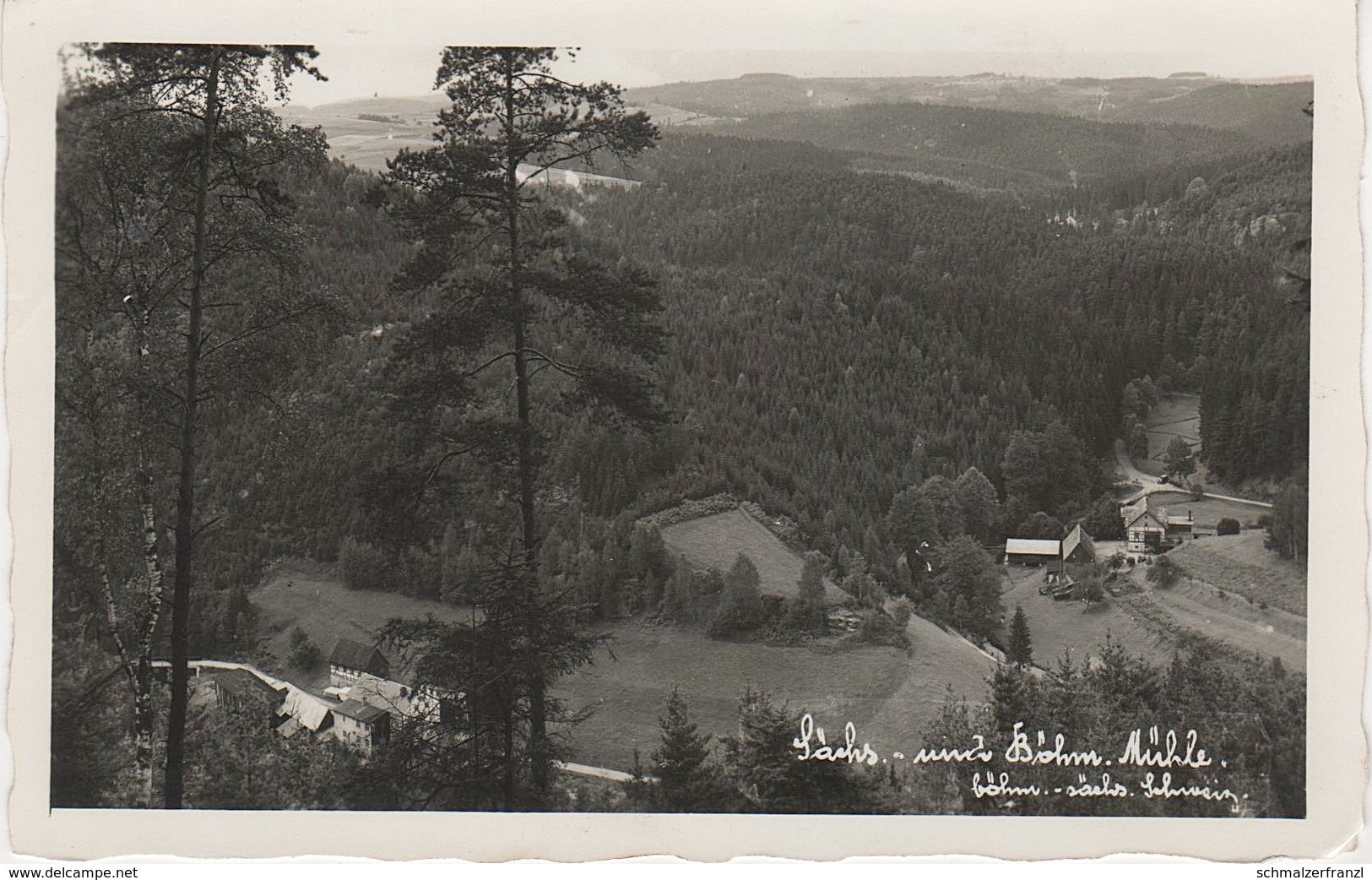 AK Sächsische Böhmische Mühle Gasthof Hinterdaubitz Hinterhermsdorf Zadni Doubice Daubitz Hinterdittersbach Dittersbach - Sudeten