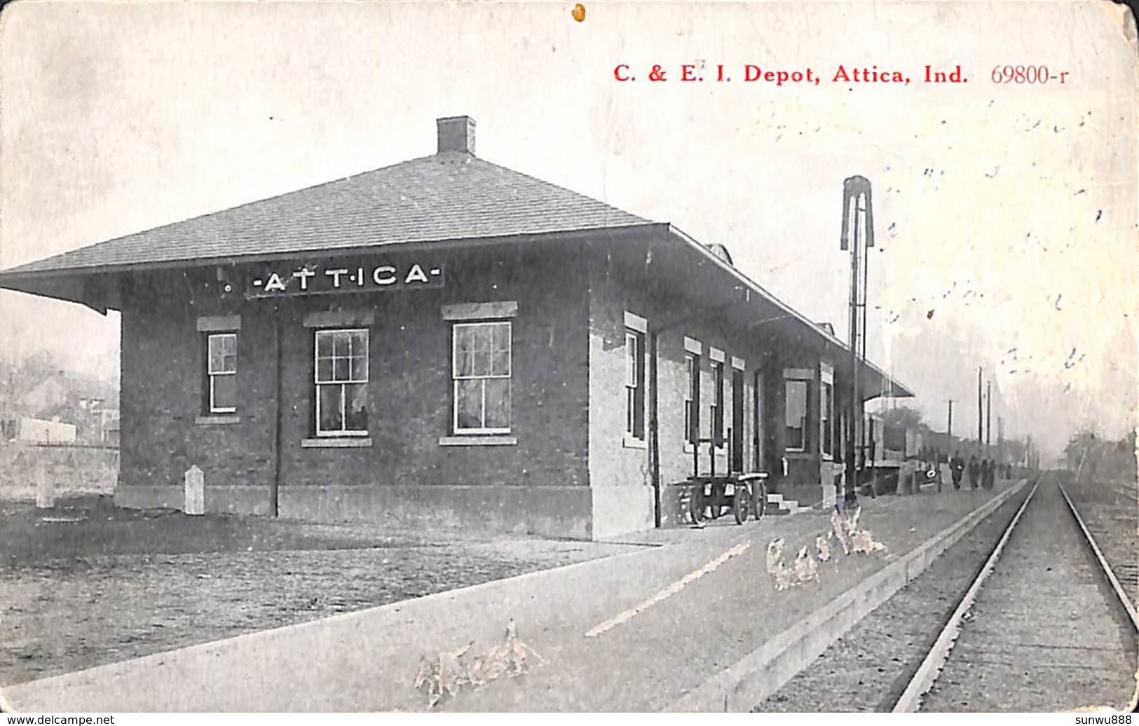 C & E Depot, Attica, Ind (station, Animation.. Poor Condition) - Indianapolis