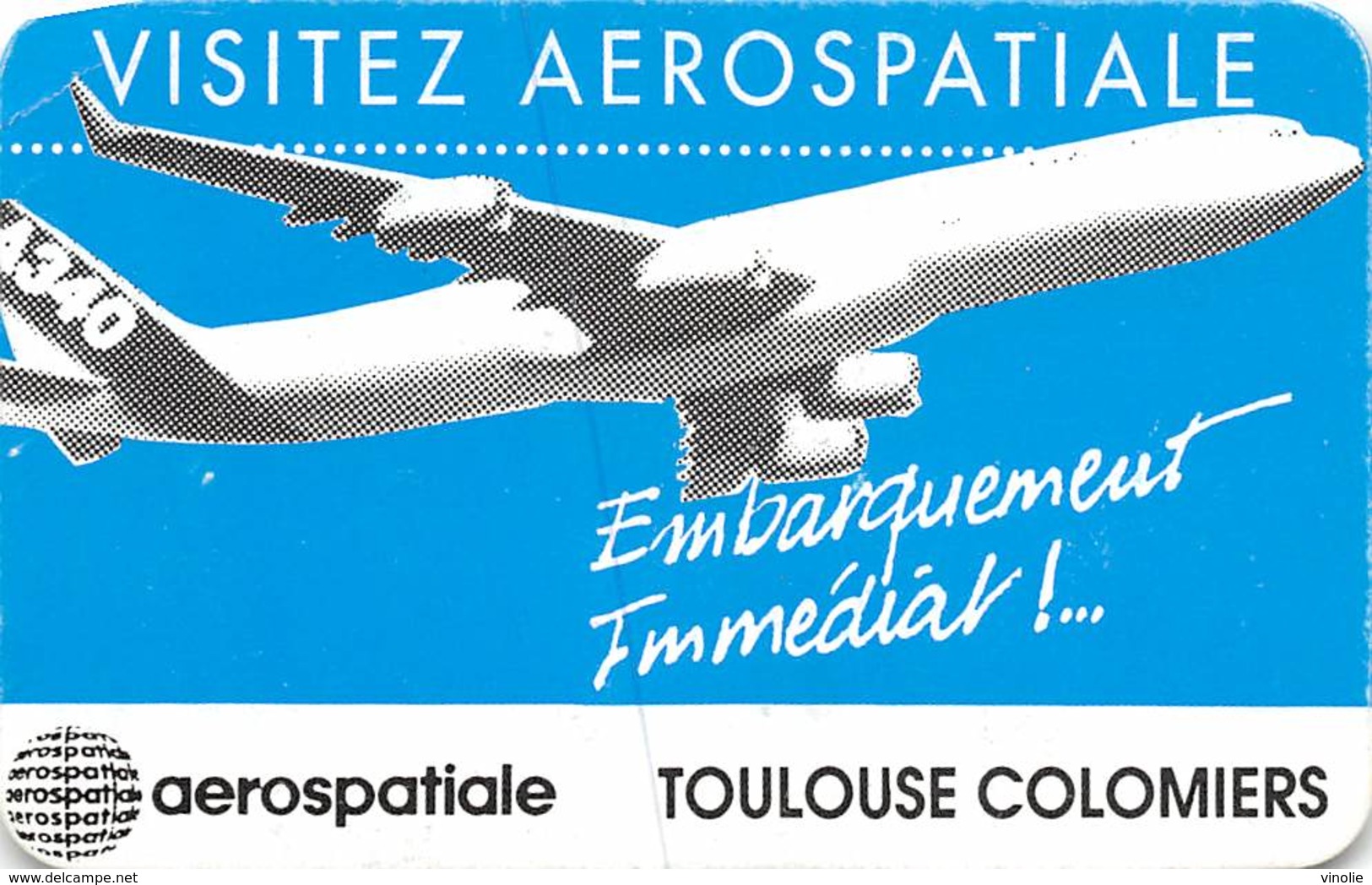 PIE-EM -19-5623 : CARTE  VISITEZ AEROSPATIALE TOULOUSE COLOMIERS. - Other & Unclassified