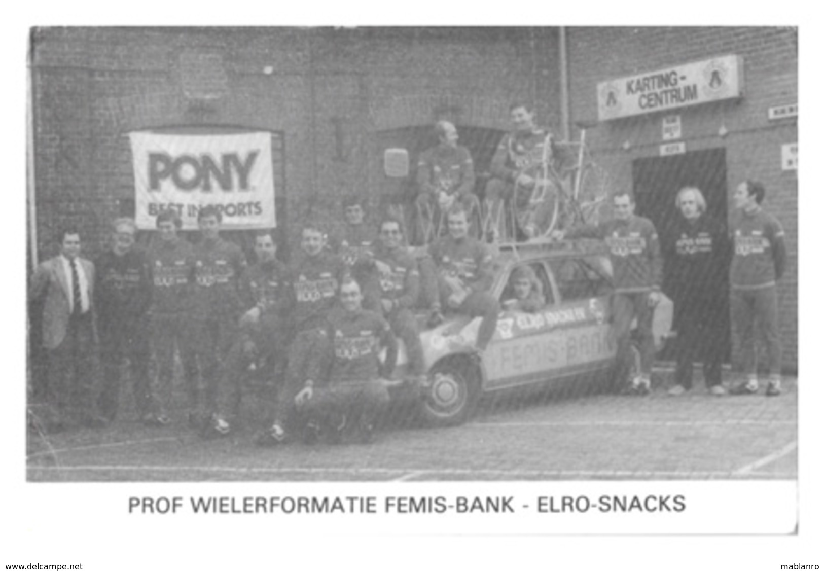 CARTE CYCLISME GROUPE TEAM FEMIS BANK 1981 - Cyclisme