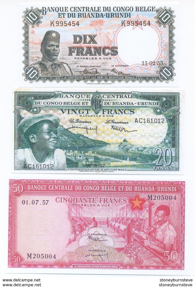 Belgium Congo 6 Note Set 1955 (COPY) - Sonstige – Afrika