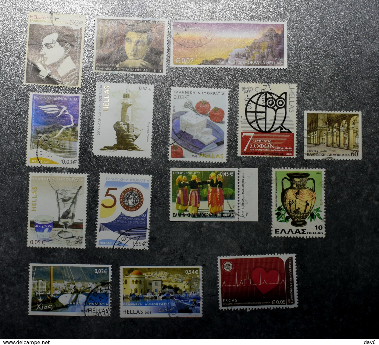 GREECE  HELLAS  STAMPS      Stock Book Page 10    ~~L@@K~~ - Collections