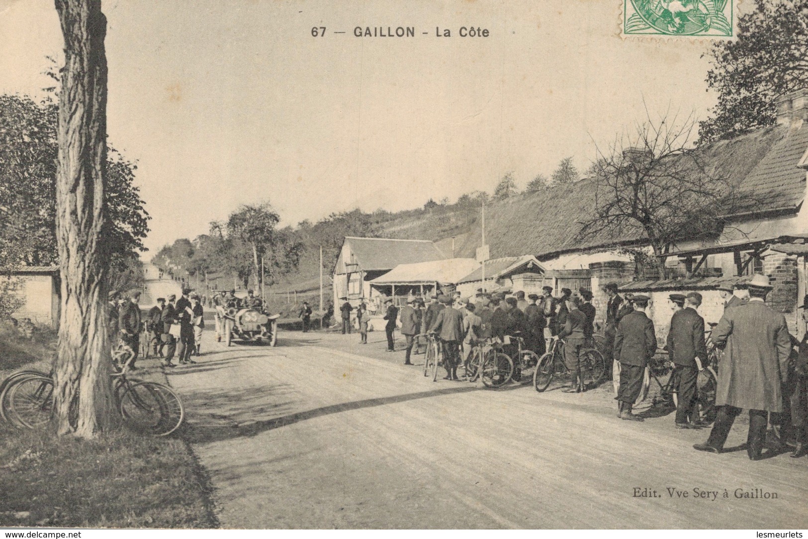 Cpa 27 Gaillon La Côte Auto Voitures Course Automobile - Autres & Non Classés