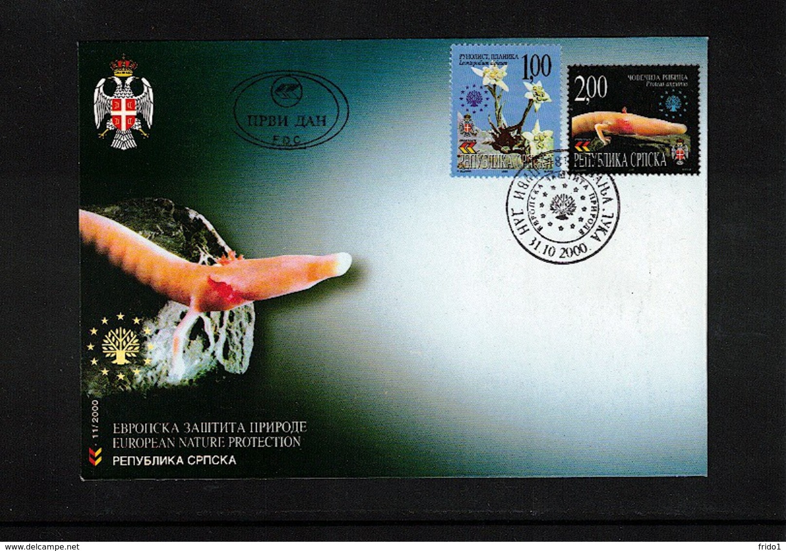 Bosnia And Herzegowina Banja Luka 2000 Nature Protection FDC - Umweltschutz Und Klima