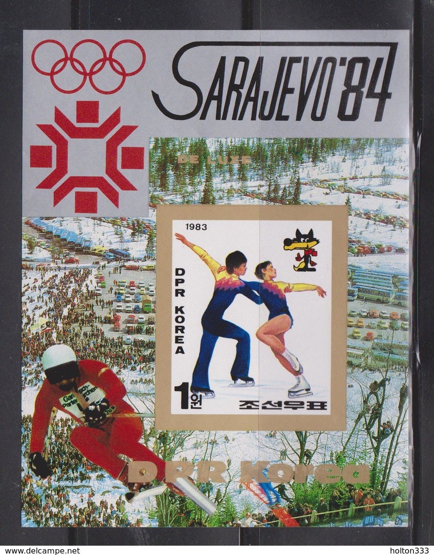 NORTH KOREA Souvenir Sheet Issued For Sarajevo Winter Olympics # 4 - Corée Du Nord