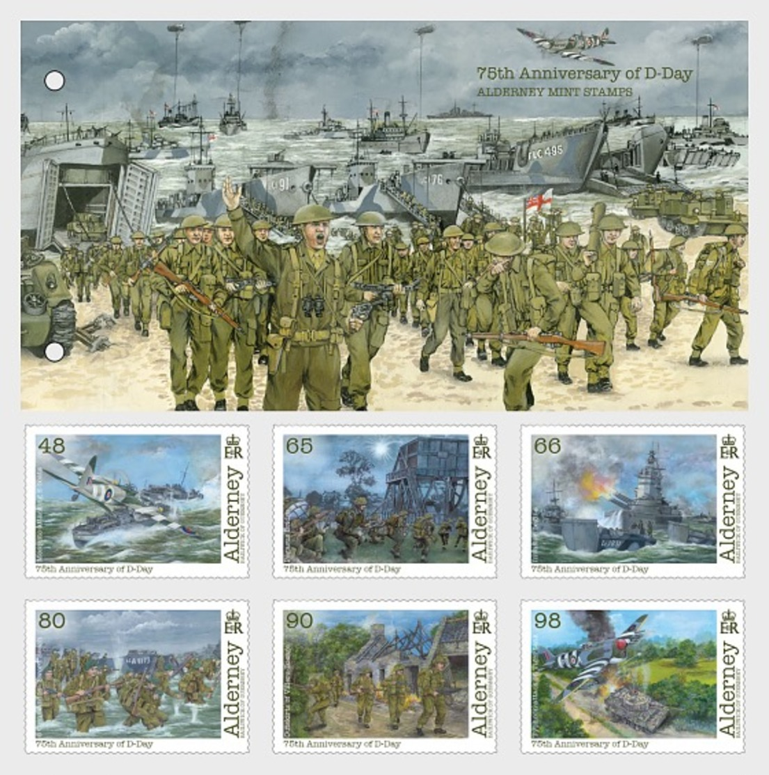 H01 Alderney 2019 75th Anniversary Of D-Day Presentation Pack SET - Alderney