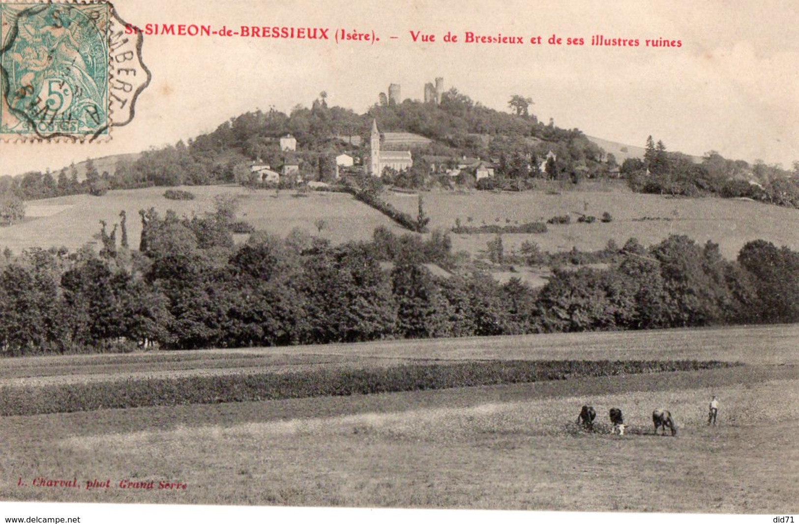 St Siméon-de-Bressieux  - Vue De Bressieux Et De Ses Illustres Ruines - - Bressieux