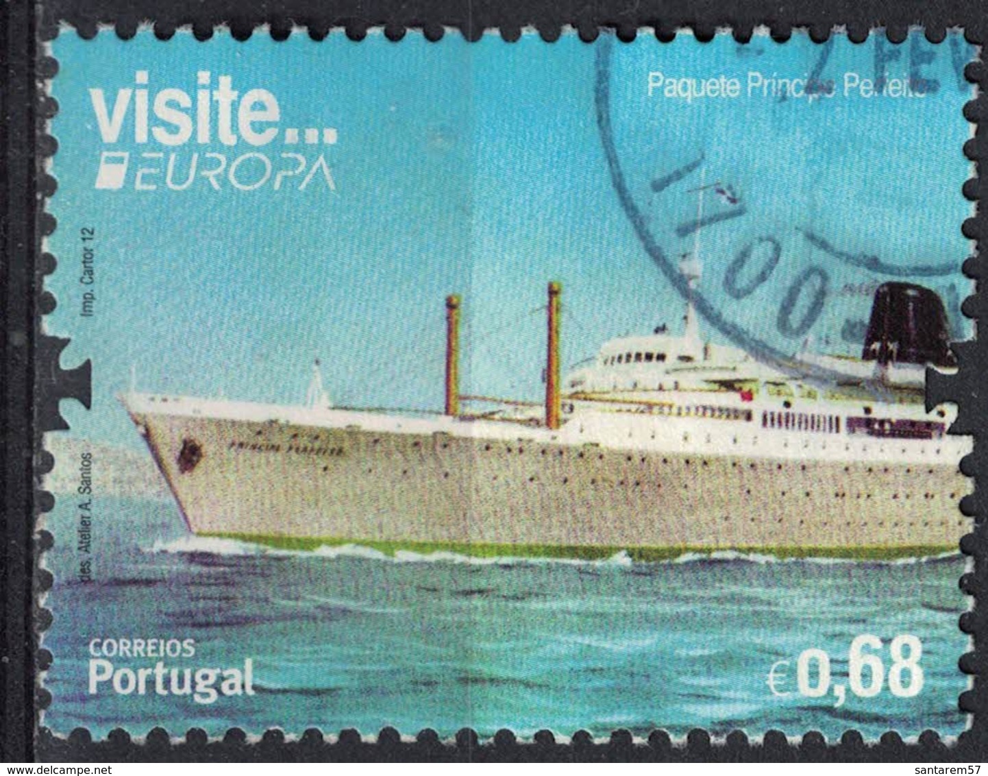 Portugal 2012 Oblitéré Used Bateau Visite Paquete Principe Perfeito Paquebot SU - Used Stamps