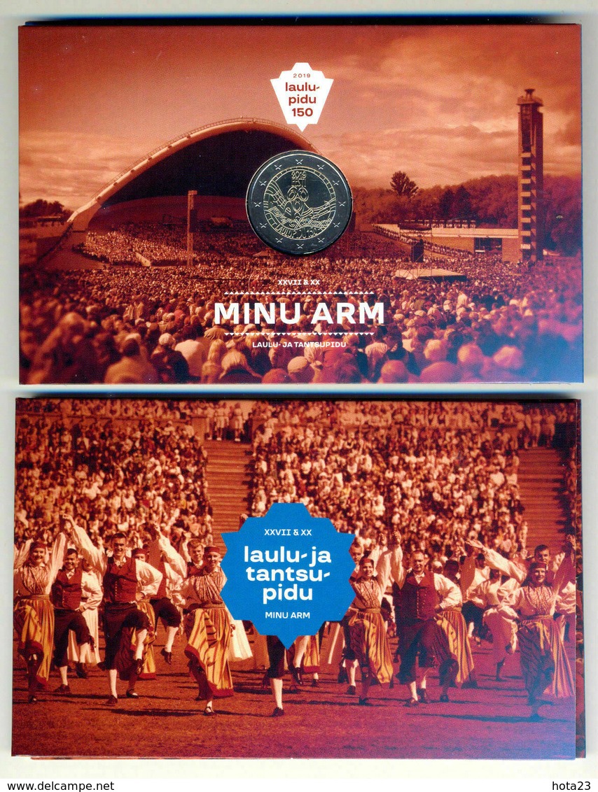 Estland ESTONIA 2 EURO Münzen Liedfest Song Festival Coin Card 2019 In Stock - Estland
