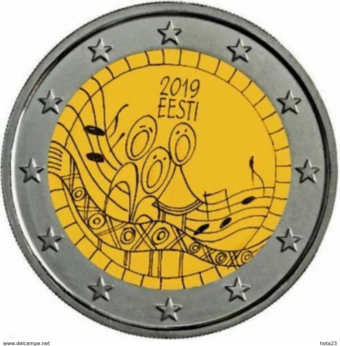 Estland ESTONIA 2 EURO Münzen Liedfest Song Festival Coin Card 2019 In Stock - Estonie