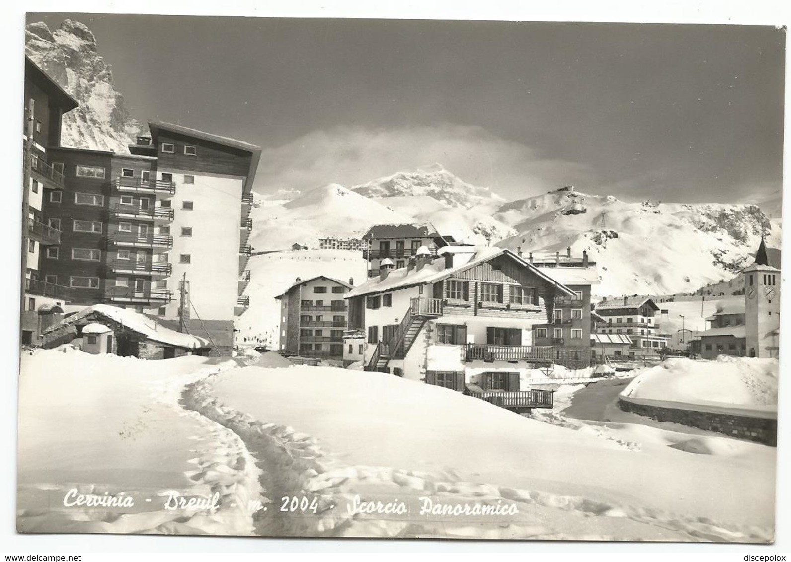 W3163 Cervinia Breuil (Aosta) - Scorcio Panoramico - Panorama Invernale / Viaggiata 1963 - Altri & Non Classificati