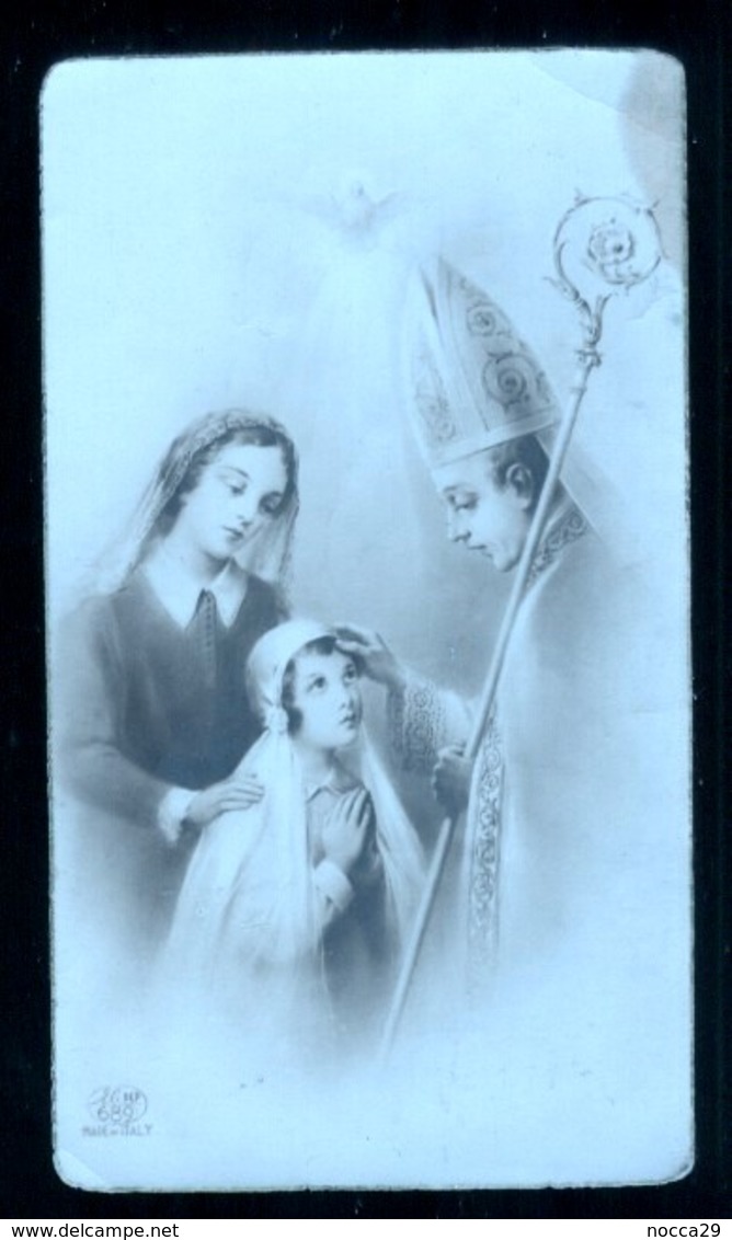 SANTINO ORIGINALE D'EPOCA - CRESIMA - ORBETELLO 1941 - HOLY CARD ( H254 ) - Santini