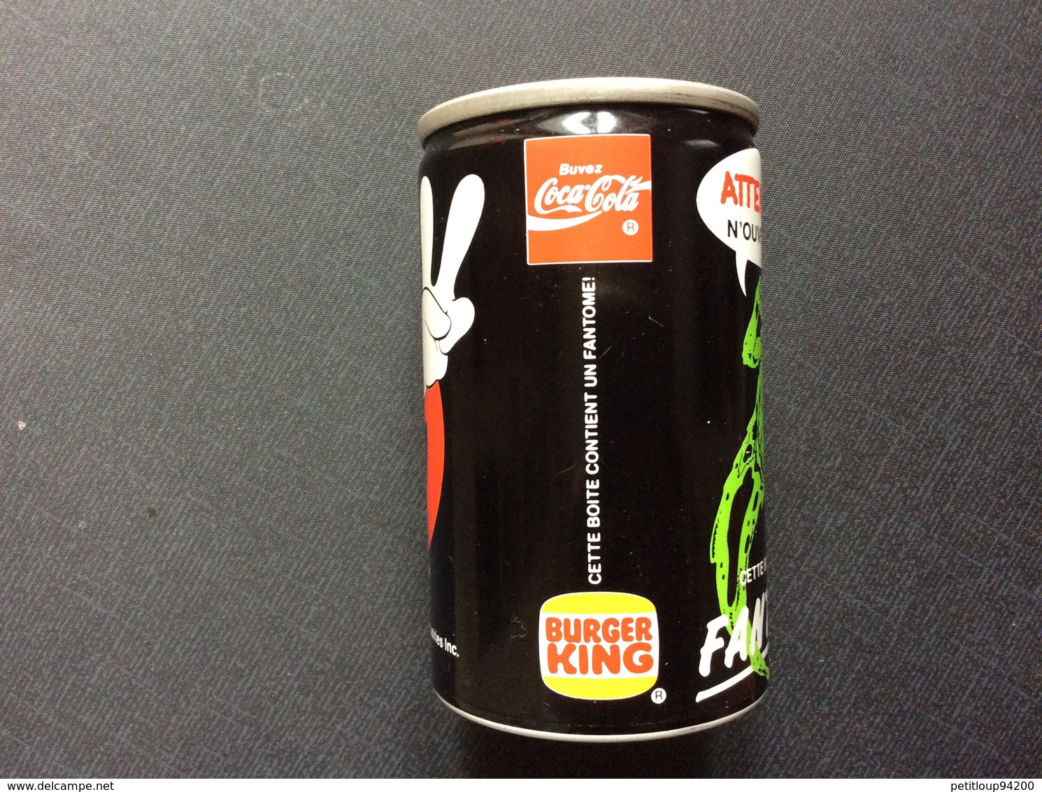 CANNETTE COCA COLA  BURGER KING *Sos Fantômes *Ghostbusters Burger King Coca Cola Ghost In A Unopened Can FRANCE 1989 - Latas