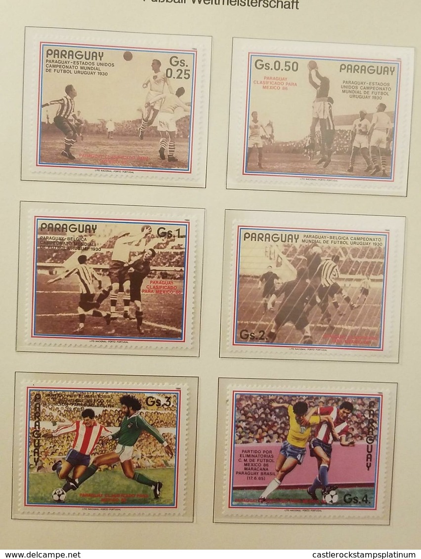 O) 1986 PARAGUAY, WORLD CUP SOCCER CHAMPIONSHIPS - MEXICO CITY -MATCH SCENES - US 1930 - BELGIUM 1930 - BOLIVIA 1985 - B - Paraguay