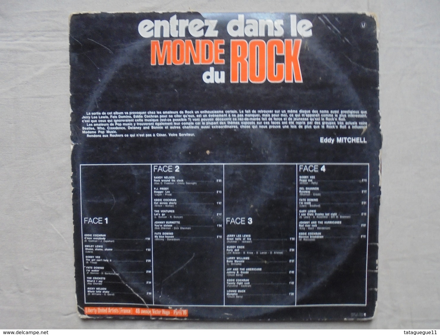 Disque Vinyle Double 33 T - Entrez Dans Le Monde Du Rock Par Eddy Mitchell - Rock