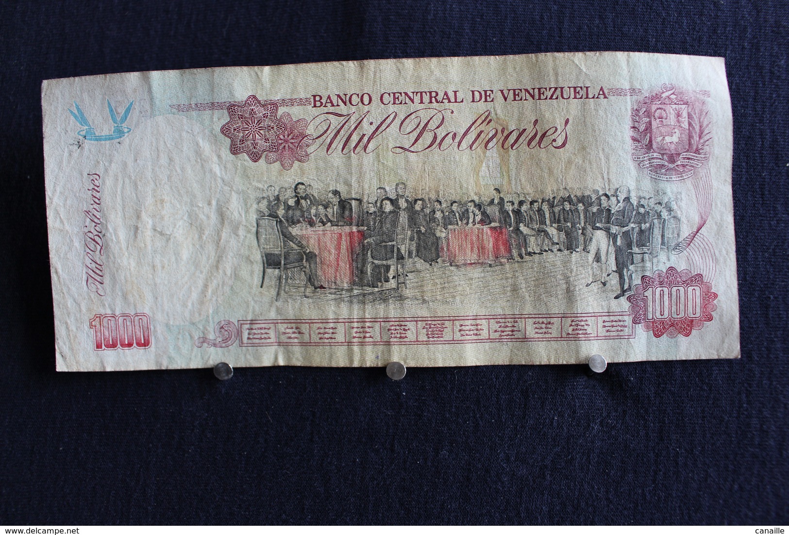 25 / Banco Central De La Venezuela - 1000 - Mil Bolivares - ( Aout ) Agosto . 6 . 1998  / N° Q 150137246 - Venezuela